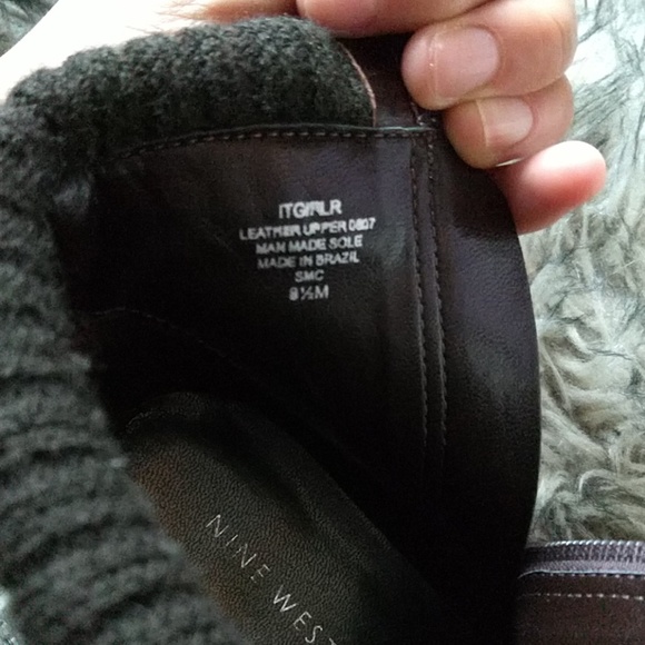 Nine West size 8.5 brown leather booties - Picture 4 of 6